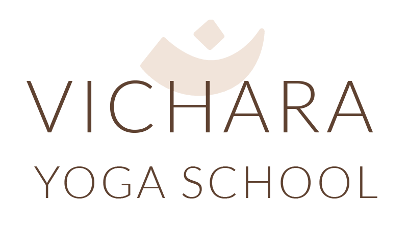 Vichara Yoga Logo Wordmark in white writing